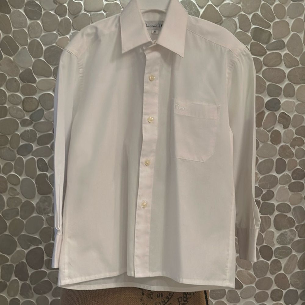 Christian Dior boy’s white button-down shirt - size 8